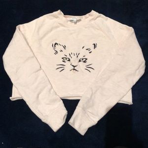 ARITZIA cropped sweatshirt w cat